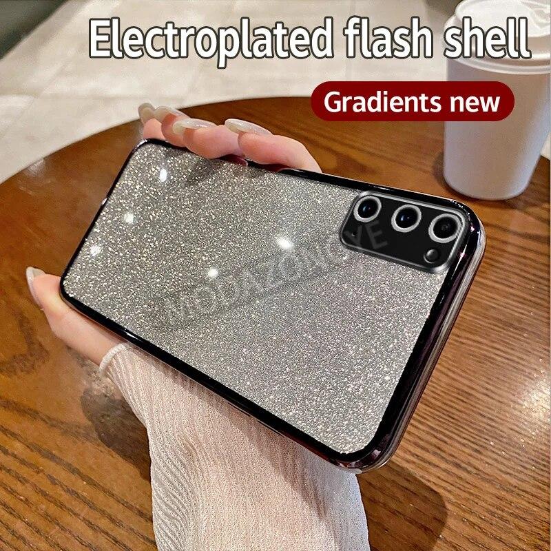 Für Samsung Galaxy S20 Hülle Galvanik Soft Glitter TPU Handy Rückseite Samsung GalaxyS20 Handygehäuse für Mädchen Frau