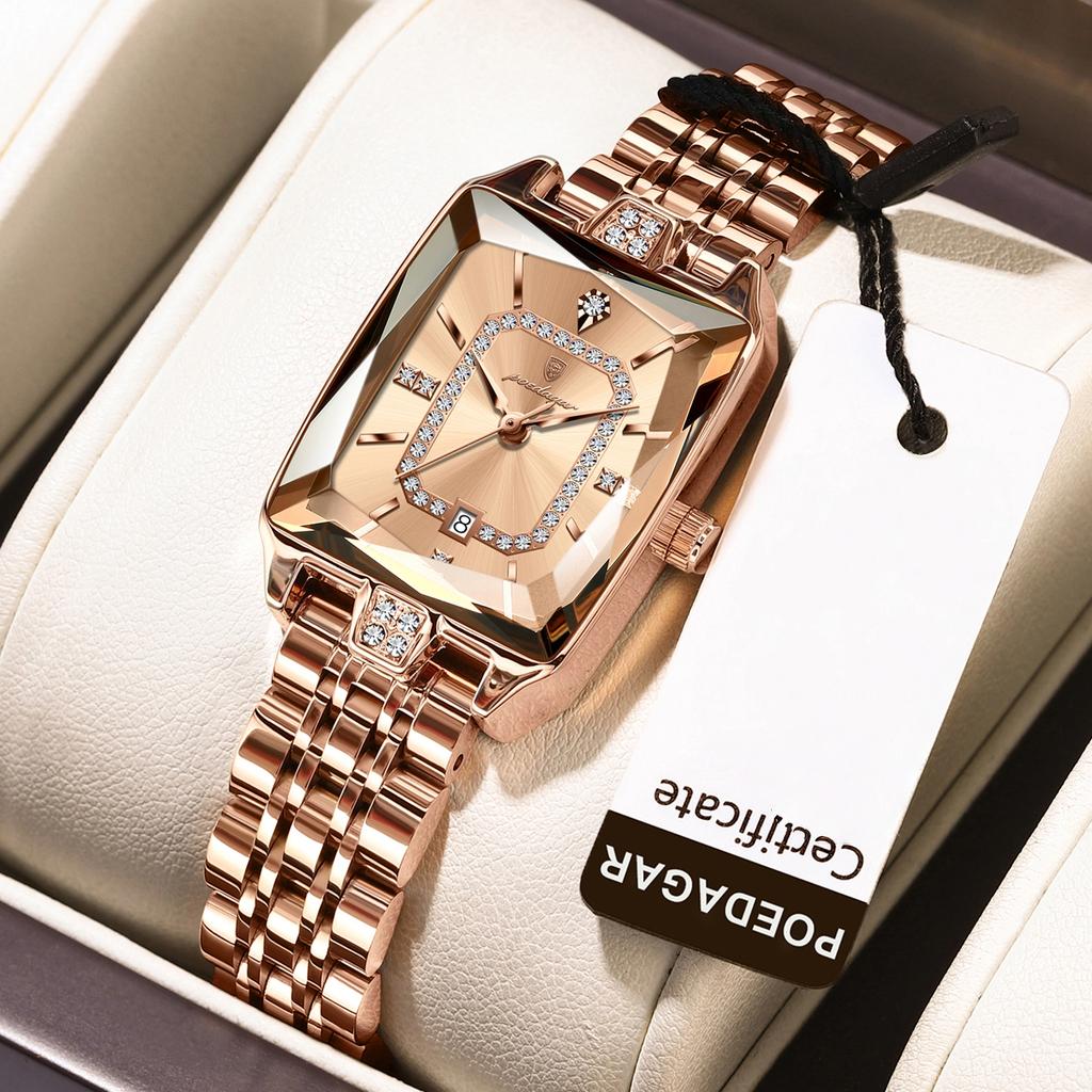 Luxury Watch For Woman Waterproof Calendar High Quality Ladies Watch Stainless Steel Quartz Women's Watches Elegant