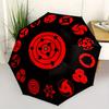 Red Symbol Circular Pattern Sticker DecalUmbrella, Portable 3-Fold Compact Umbrella for Men & Women Gift