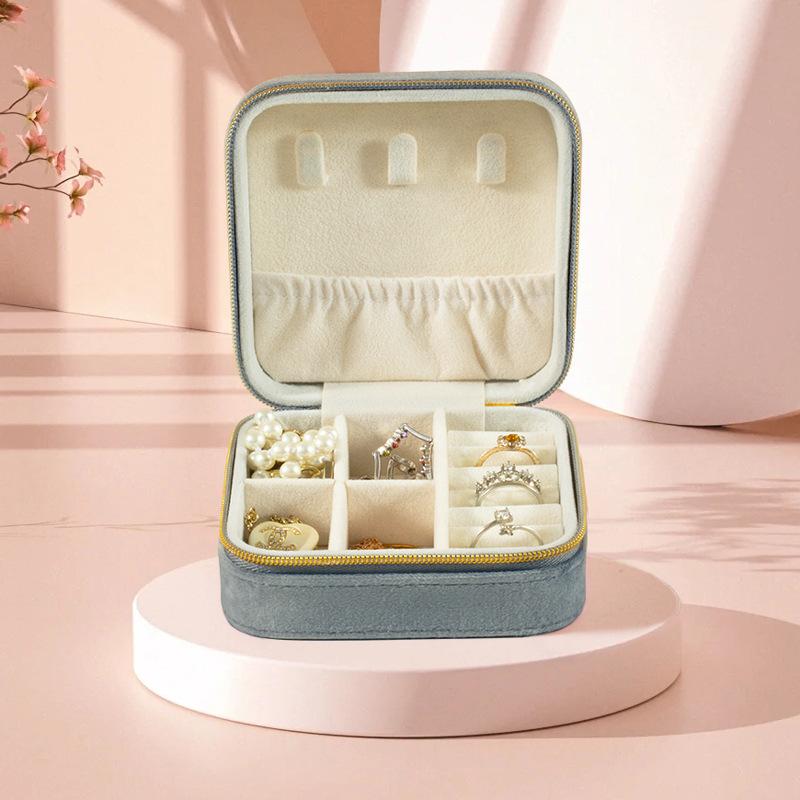 Portable Jewelry Box European Princess Travel Korean Hand Jewelry Jewelry Bag Earrings Ring Small Storage Box