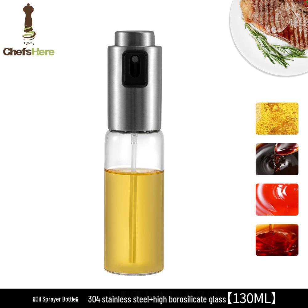 Borosilicate Glass Oil Spray Bottle for Kitchen - Olive, Soy Sauce, and Vinegar Control