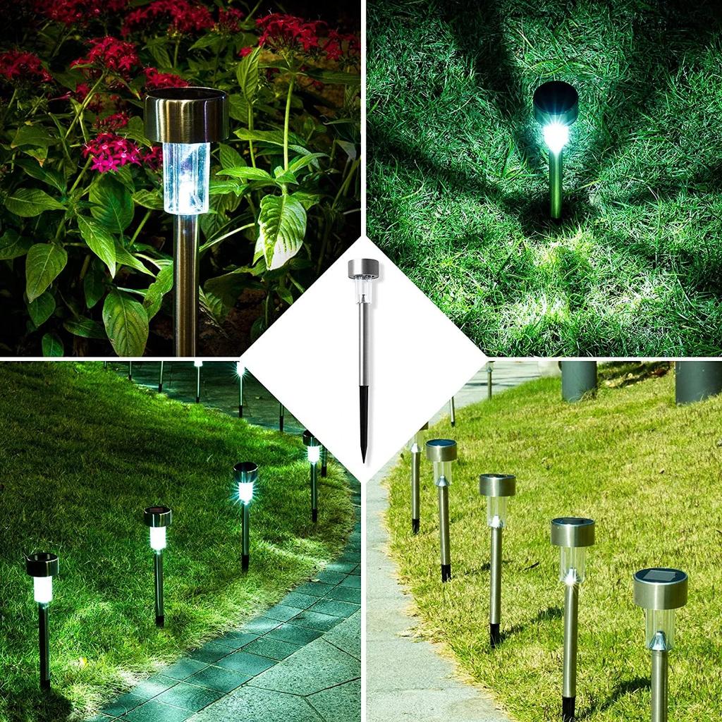ZORAST Solar Lights, Outdoor IP65 Waterproof LED Garden Lights, Set of 12, Outdoor Lighting, Auto OnOff, White