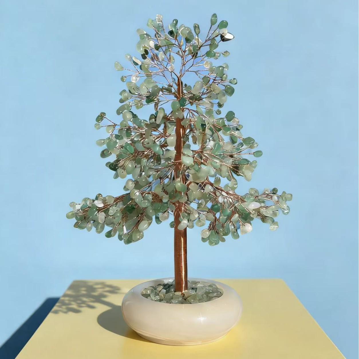 Citrine Gravel Money Tree Ornament for Home or Office, Perfect Housewarming Gift