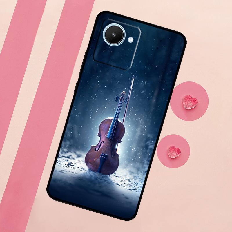 Violin Piano For Realme 10 11 12 13 14 Pro Plus C55 C71 C75 C67 C63 C61 C53 C35 C65 GT6 GT7 15 Pro Case