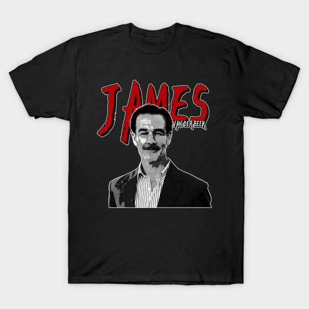 

Men Black Print T-shirt James Van Der Beek No-Cut Transfer Paper Print Cotton Tshirt 3XL чёрный