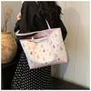 Harajuku Aesthetic Bear Print Pink Handbag Women Versatile Large Capacity Shoulder Bags Wallet Female Retro Casual Tote Bag 2025