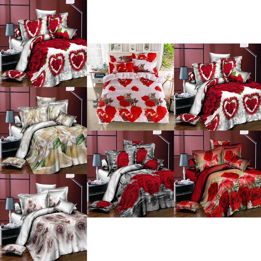 Elegant 3d Flower Design Duvet Cover Set Featuring Comfortable Bedding Essentials