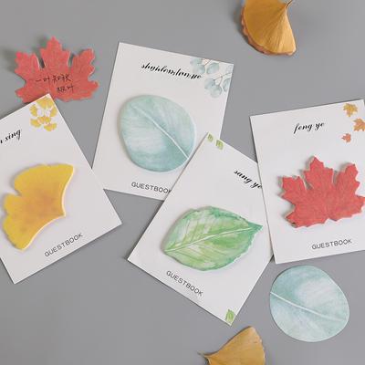 Creative Leaves Sticky Notes Student Message Notepad N Times Stickers Simulation Leaves Sticky Notes Notes