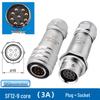Weipu SF12 Aviation Connector, 2 to 9-Pin Male-Female Straight Pair