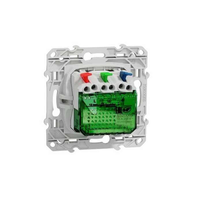 Prise électrique avec USB - Schneider Electric - Odace - Blanc - 16A - Prêt à poser