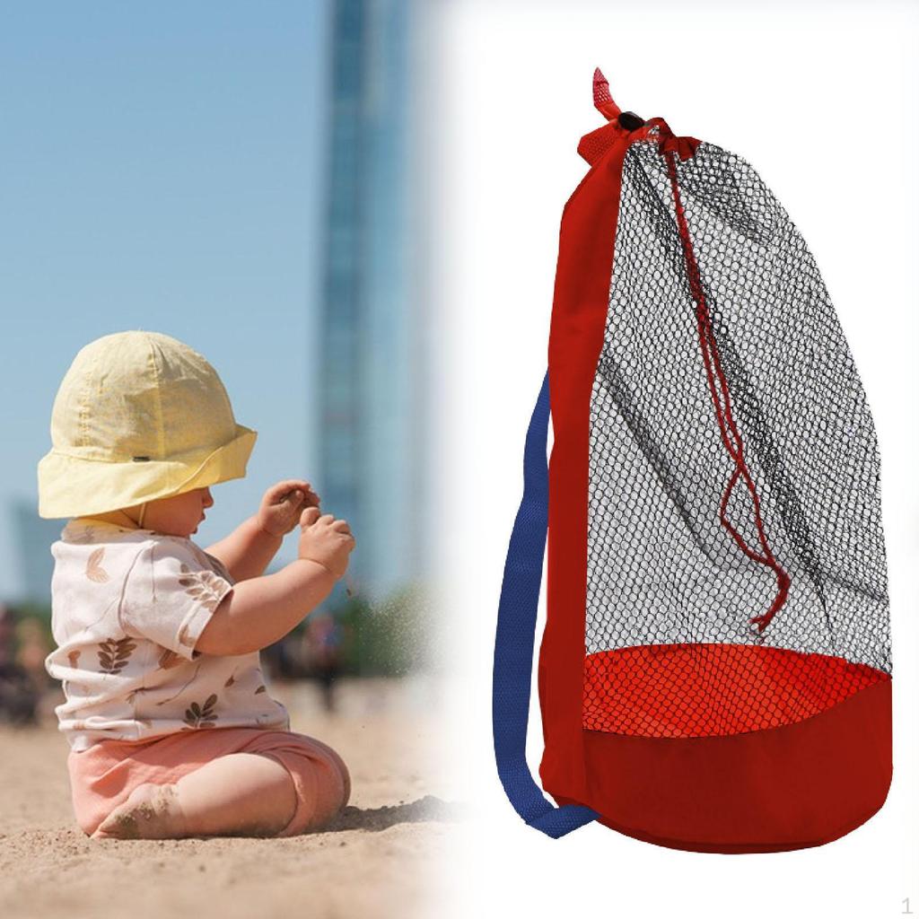 Síťovaná plážová taška Tote Cestovní Úložná Přenosná na cvičební vybavení Fitness Posilovna