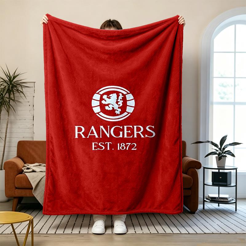 Rangers FC Soft and comfortable flannel Suitable for sofas living rooms outdoor camping travel and also makes a great anniversary gif