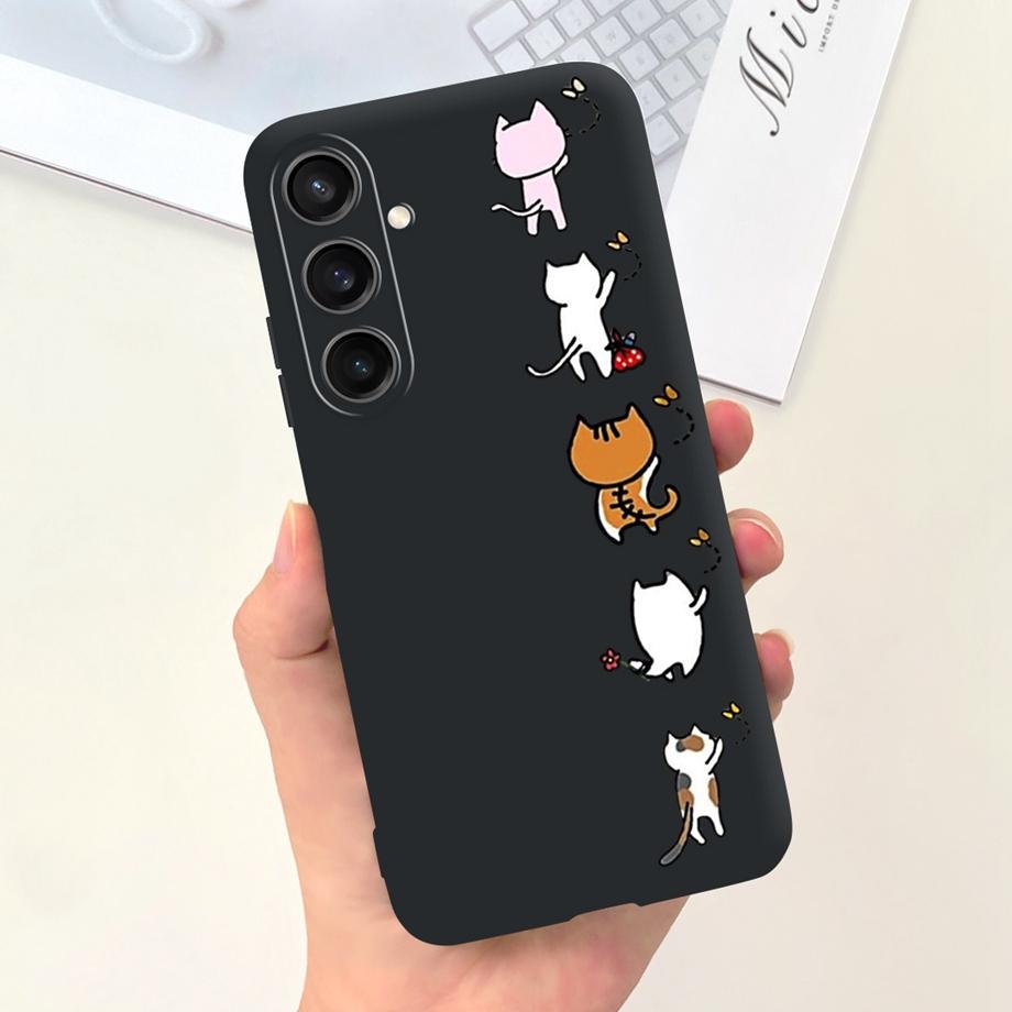 For Samsung Galaxy A15 4G Case Luxury Anti-knock Back Cover On Funda Samsung A15 A155F Capas Cool Style Cute Cartoon Print Cases