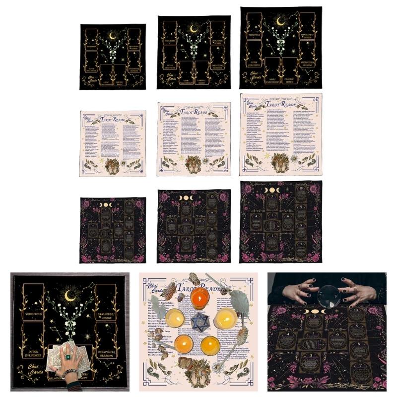 Divinations Cards Table Cloth Tapestry Reading Card Tarots Tablecloth Astrologys Witchcrafts Deck Cloth Wall Decoration