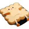 Winter Warm Toast Bread Plush Chair Cushion and Backrest