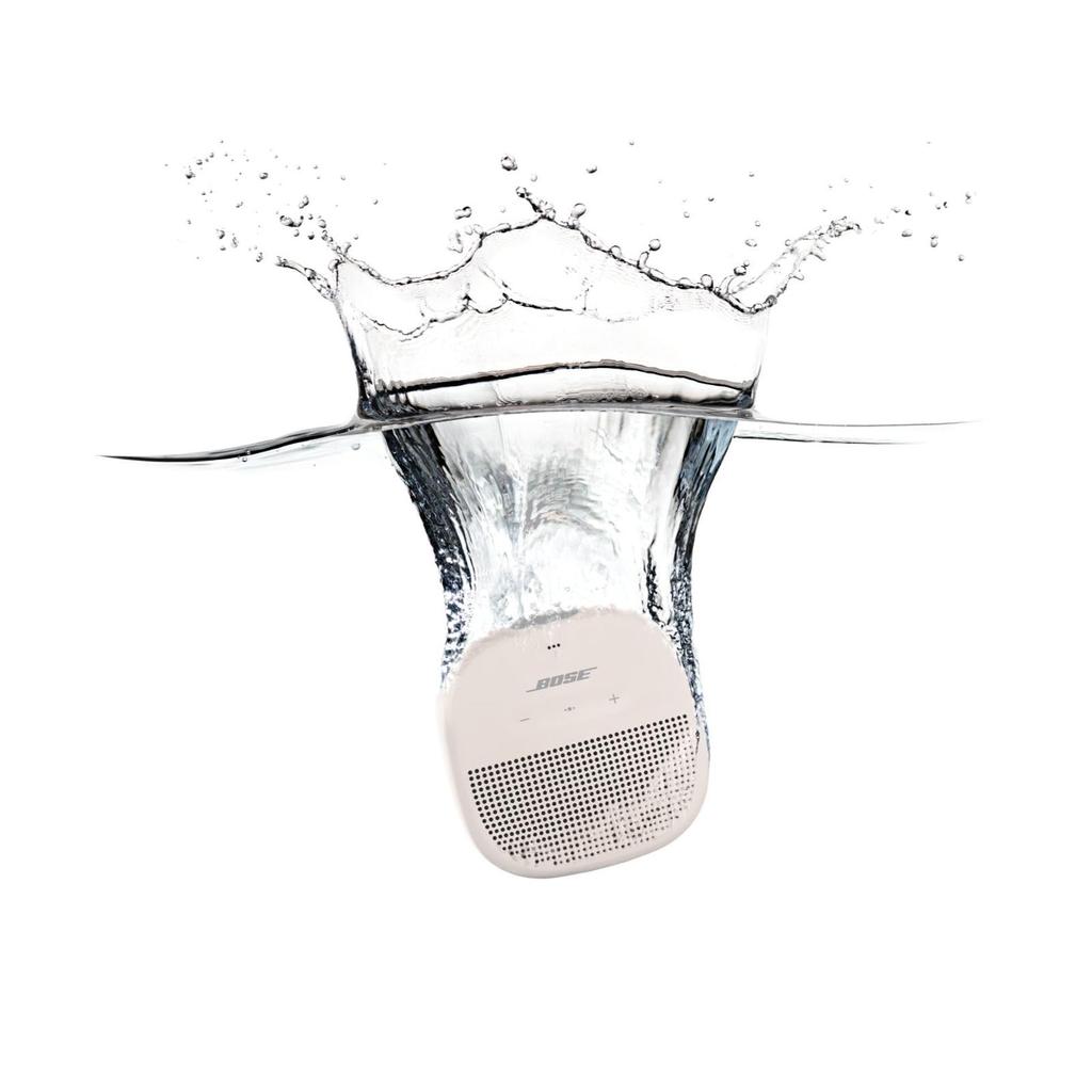 Small Portable Waterproof Speaker with White Smoke Microphone,