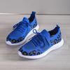 Women's shoes spring new leopard print fly-woven flat-bottom mesh casual sports single shoes women