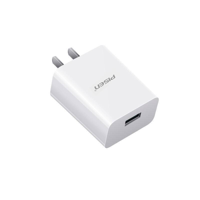 PISEN Dual-Port USB Charger, Fast Charging for Apple, Android, and Tablets.