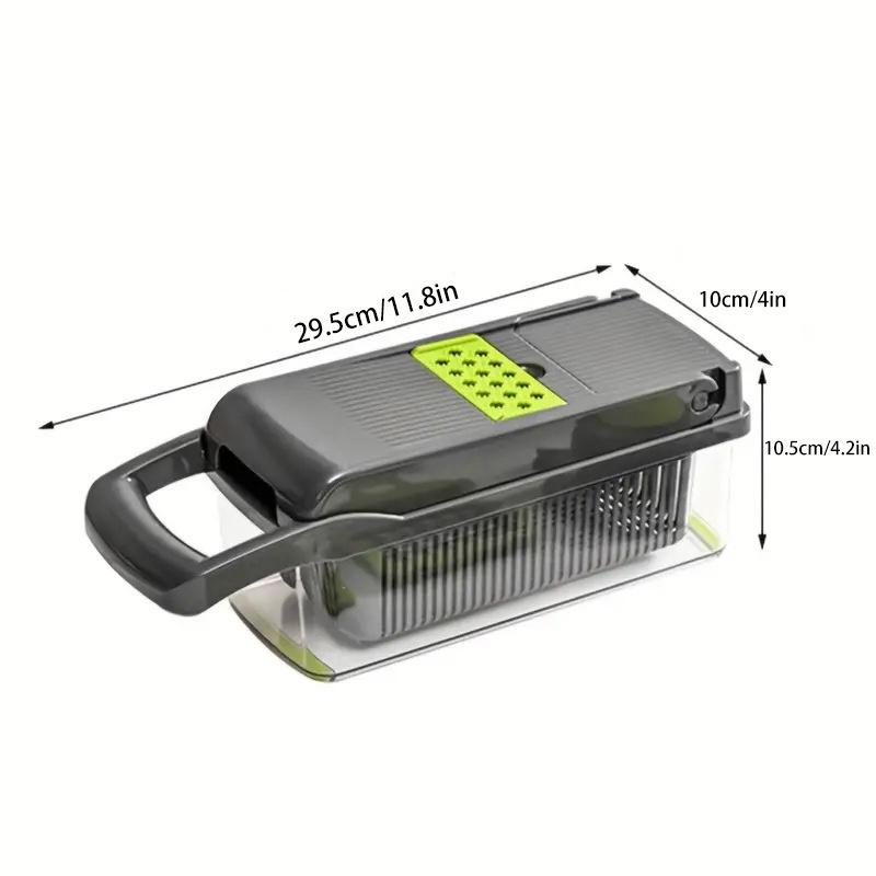 14 In 1  Multi-functional Vegetable Cutter for Home Kitchen Portable and Easy-to-clean Shredder Grater Cut Into Chunks and Cubes Grater