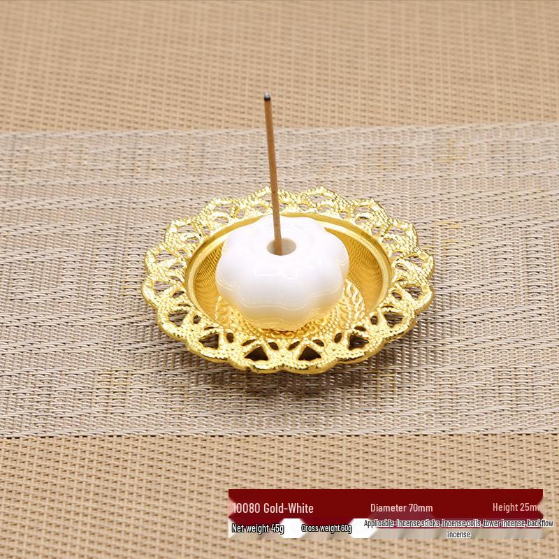 Mini Portable Arabic Incense Burner - Middle Eastern Style, Golden Tower Metal Aromatherapy Burner