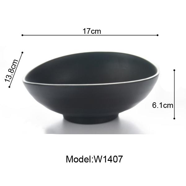 Imitation Porcelain Frost Melamine Dinnerware Oval Bowl Japanese Restaurant Chaos Big Bowl A5 Melamine Bowls Melamine Tableware