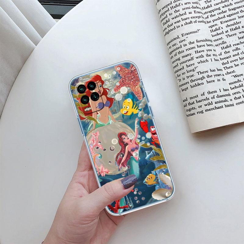 The Little Mermaid Transparent Phone Case for Motorola Moto Edge 20 30 40 50 S30 Fusion Ultra Pro Neo Lite