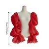 Fashion Elegant Puff Wedding Arm Sleeves Bowknot Evening Dress Decor Fairy Sleeves Ruffles Sweet Sheer Cover Sleeves Long Gloves