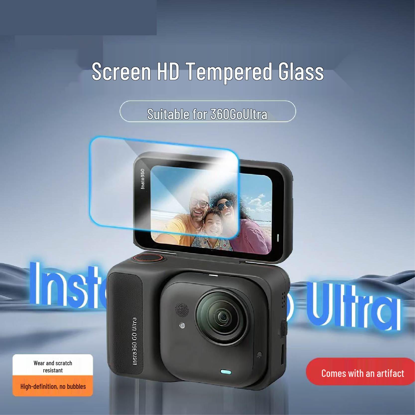 

Insta360 GO Ultra Sports Camera Tempered Glass Screen Protector True Device Size