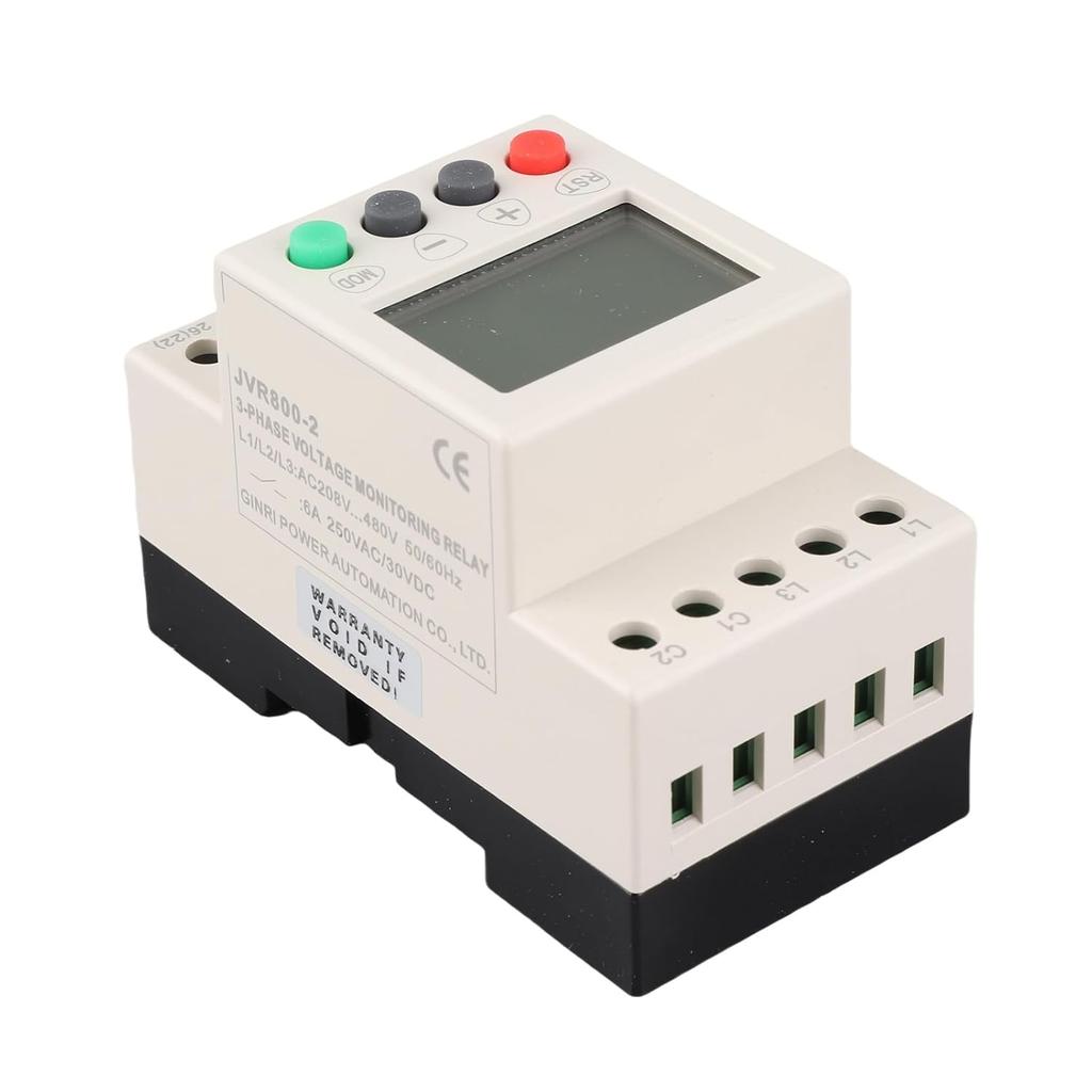 3 Phase Voltage Monitoring Sequence Relay JVR800-2 Voltage Relay Under Over Voltage Protector