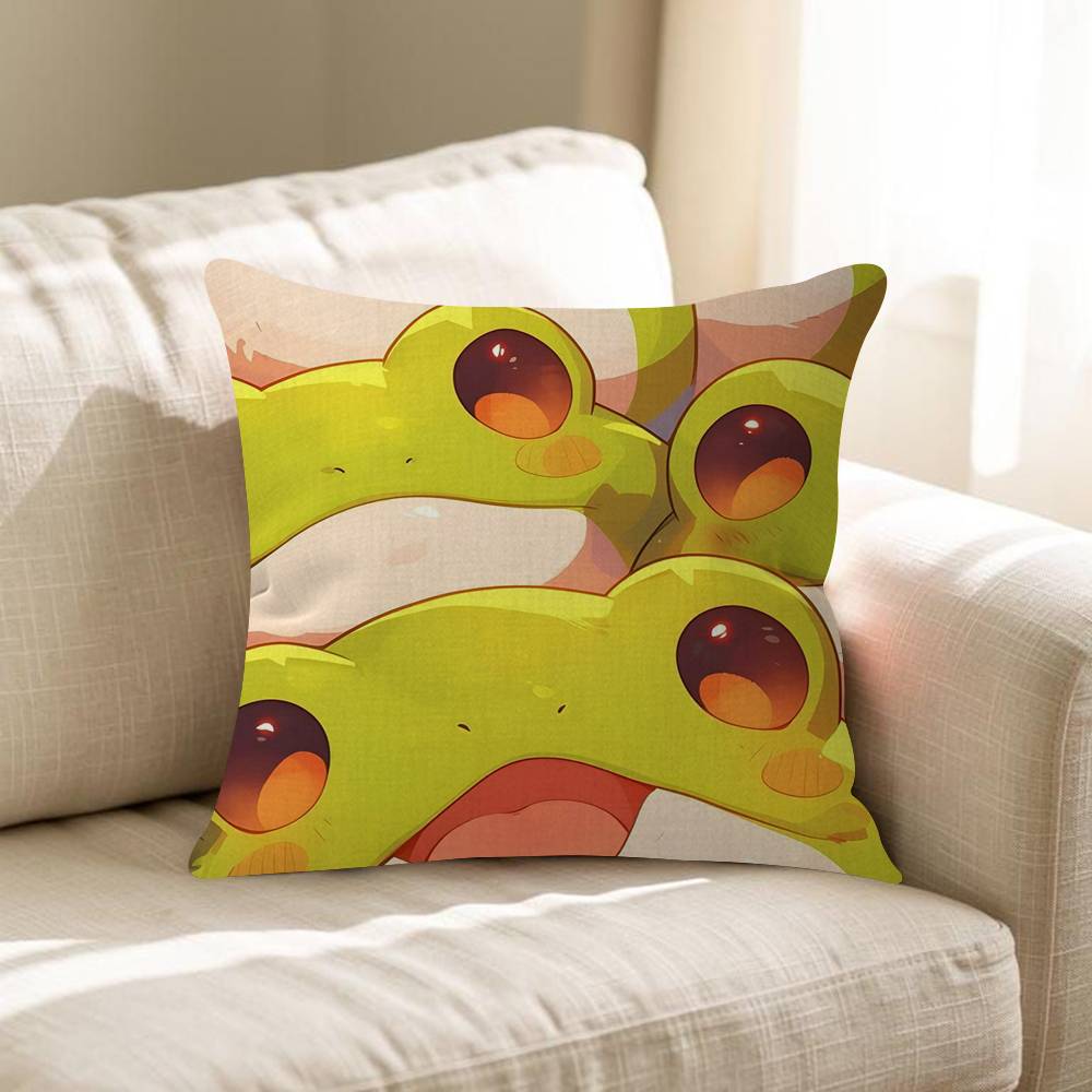 Cartoon Frog Mushroom Pillowcase Toon Gift Cushion Cover Bedroom Home Sofa Chair Seat Decor Pillow Case