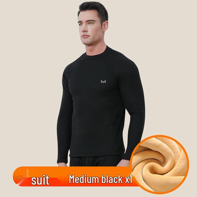 MIIOW Men's Thickened Fleece-Lined Thermal Underwear Set BN0061