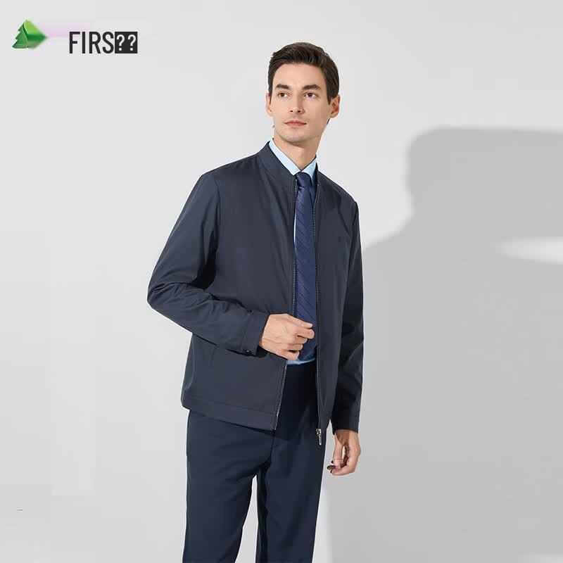 FIRS Men's Business Casual Stand-Up Collar Jacket