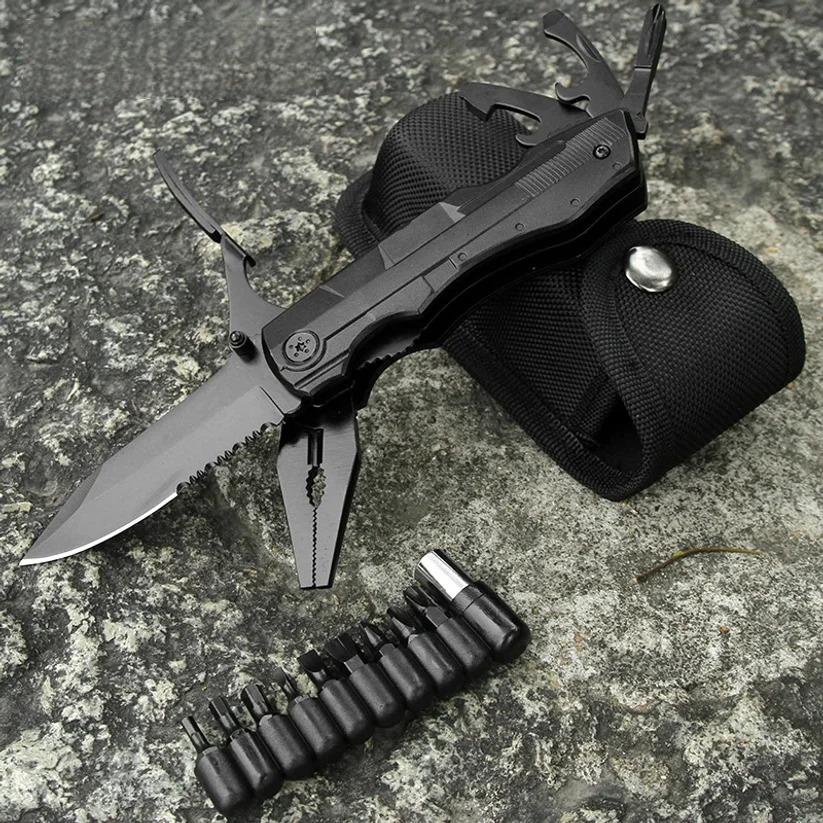 Multi Functional Portable Folding Pliers Tool,Edc Screwdriver Head Multifunctional Tool,Outdoor Survival Combination Tool.