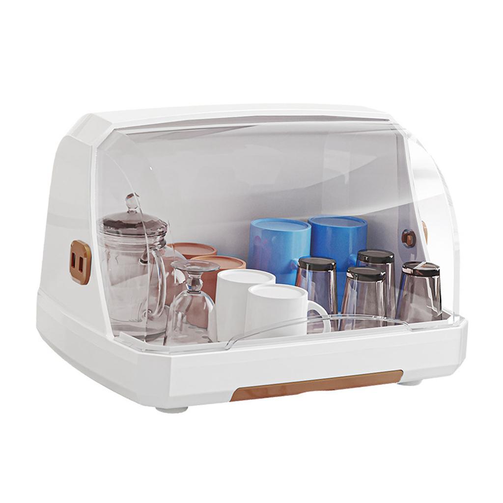 Desktop Cup Storage Rack Dustproof Countertop Multipurpope Drying Rack with Lid for Glass Tea Cup