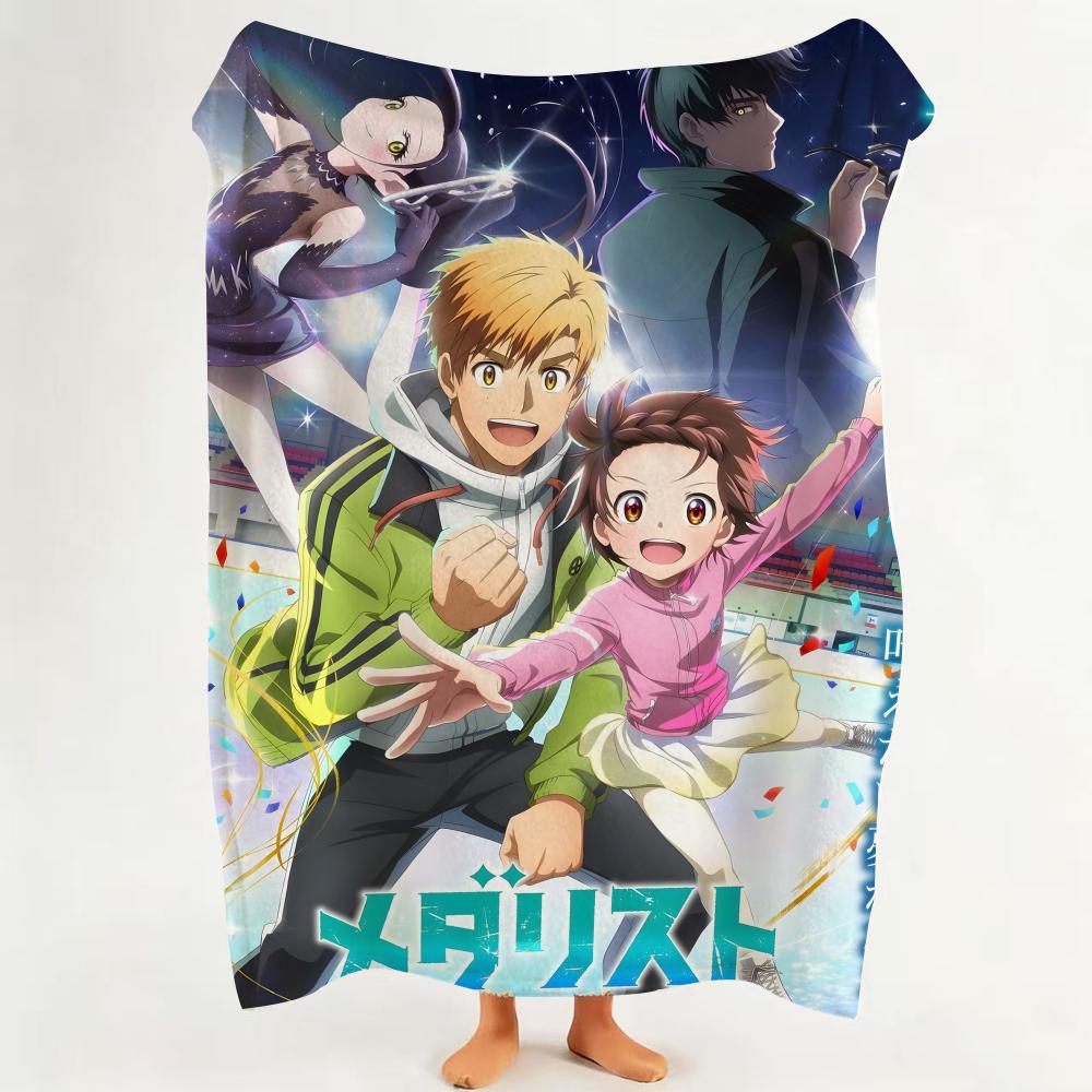 Anime M Medalist Throw Flannel Throw Blanket Suitable for Sofa Living Room Bedroom