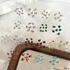 50 Stück Mehrfarbige Mini-Wassertropfen Zirkon Nail Art Strasssteine 3D Flachboden Kristallsteine Maniküre Dekoration
