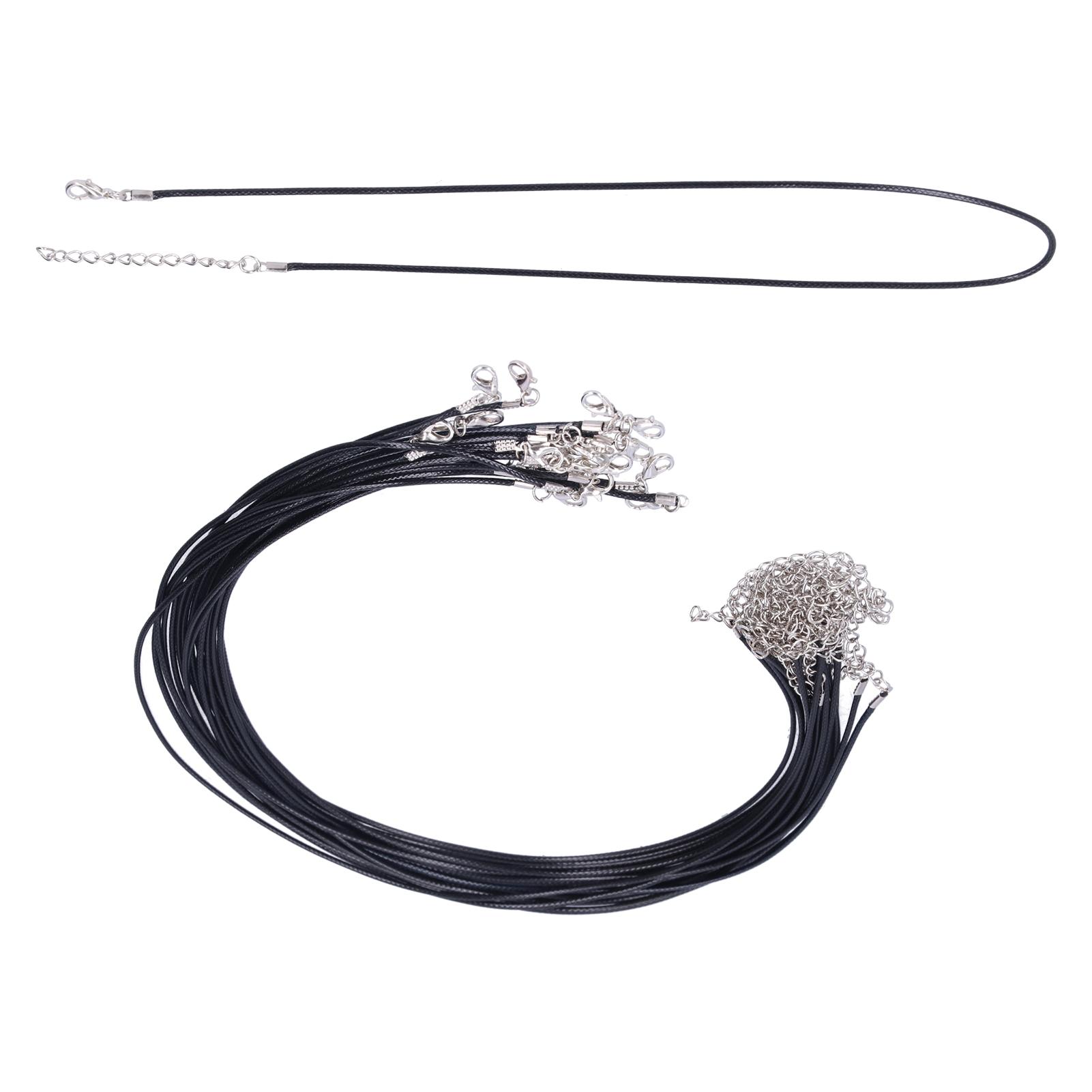 

20 шт вощеные шнуры для ожерелья, подвесная веревка для подвесок с застежкой, материалы для самостоятельного изготовления ювелирных изделий белый