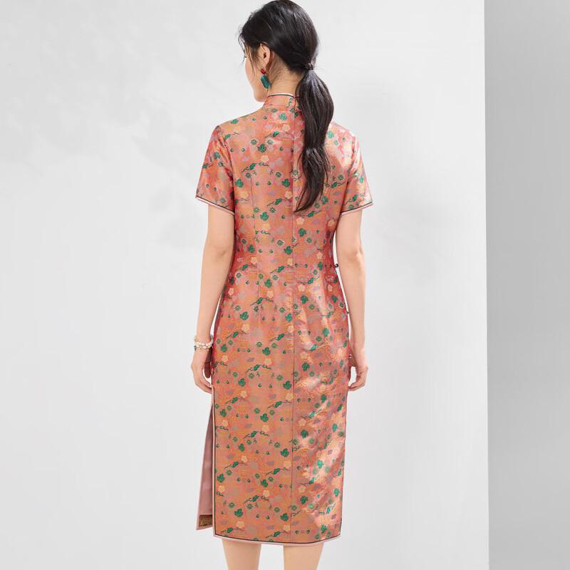 New Chinese Style Mulberry Silk Cheongsam Dress