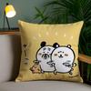 Cute J-Jokes Bear Cushion Cover Soft Short Plush Double-Sided Printing Home Decor Machine Washable Pillow Case Gift