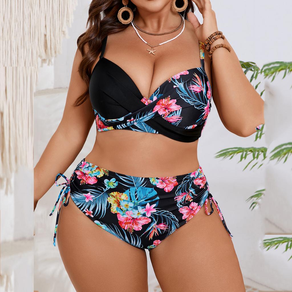Women's Two-Piece Bikini Set Plus Size Split Swimsuit