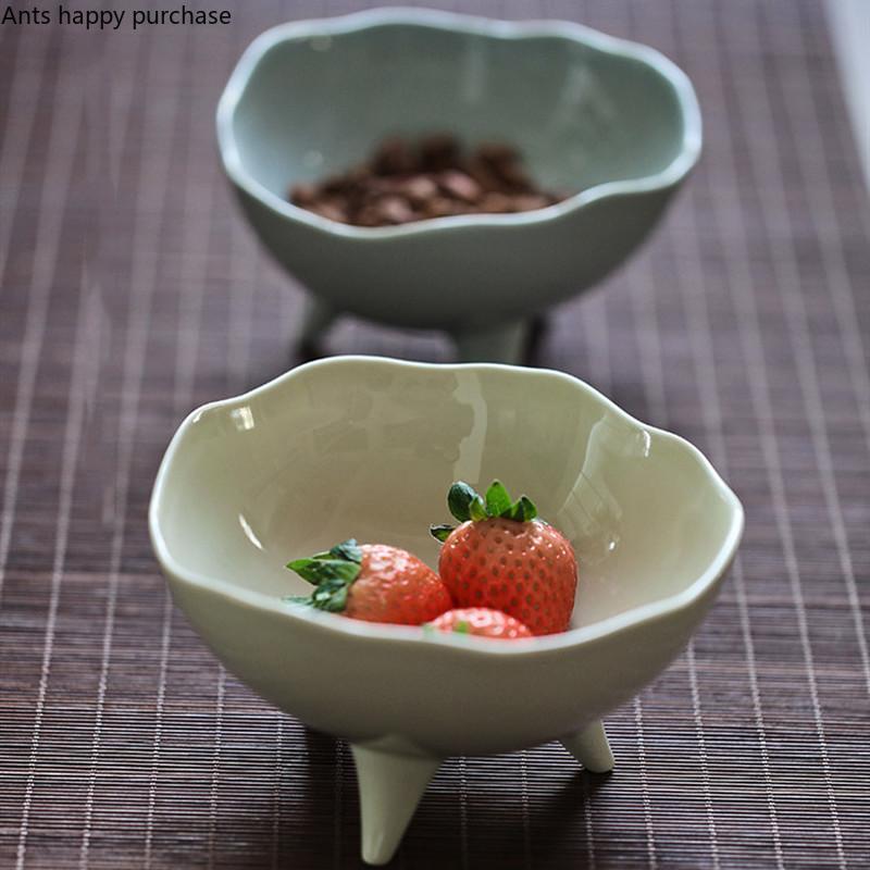 Nepravidelný keramický talíř Talíř na sušené ovoce a svačinu Podnos na občerstvení Stojan na ovoce Salátová mísa Dekorativní talíř Nádobí