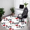 1pc Love Hearts Wings Carpet for Office Non Slip, Round Carpet, Soft & Comfortable, Carpet for Office, Lightweight Round Floor Mat