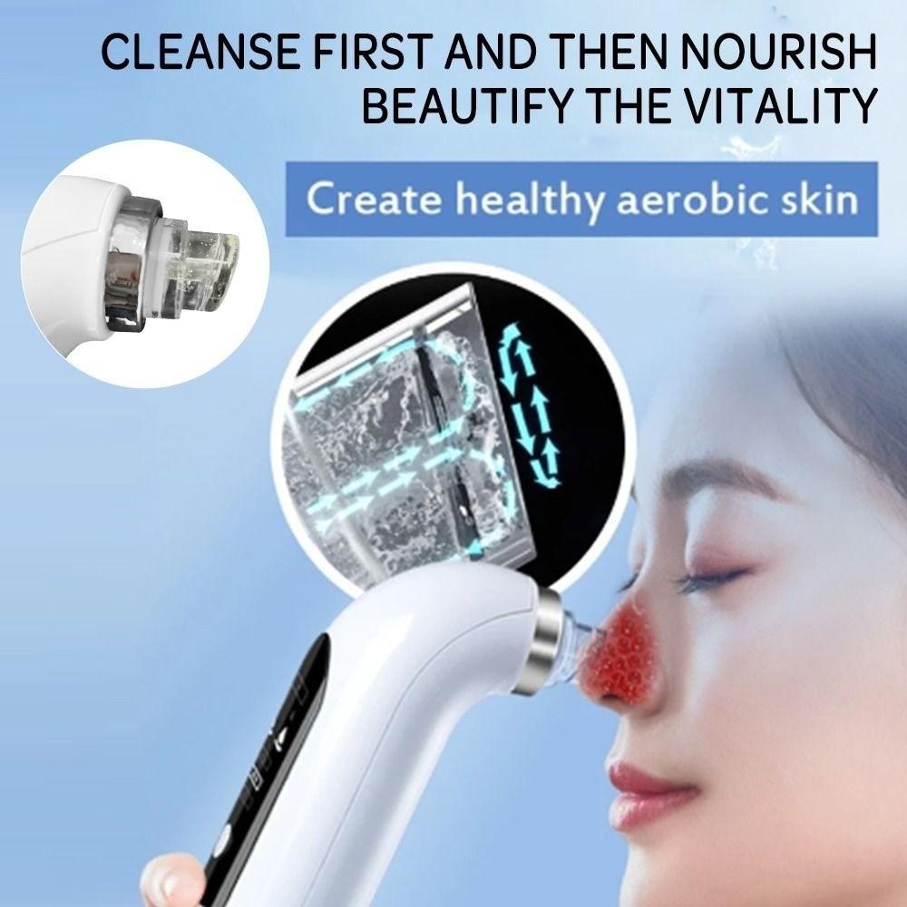 Electric Pore Vacuum USB Rechargeable Face Nose Cleaner Blackhead Remover  Salon Quality