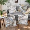 White gray gold geometric pattern cushion cover home decoration pillowcase bedroom living room polyester cushion cover