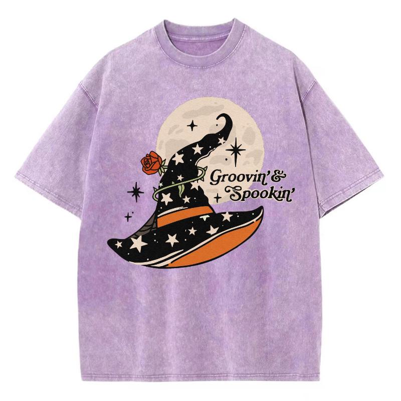 

Женская футболка с принтом на Хэллоуин, хлопковая, с коротким рукавом, оверсайз, с круглым вырезом, топ для повседневной носки 3XL