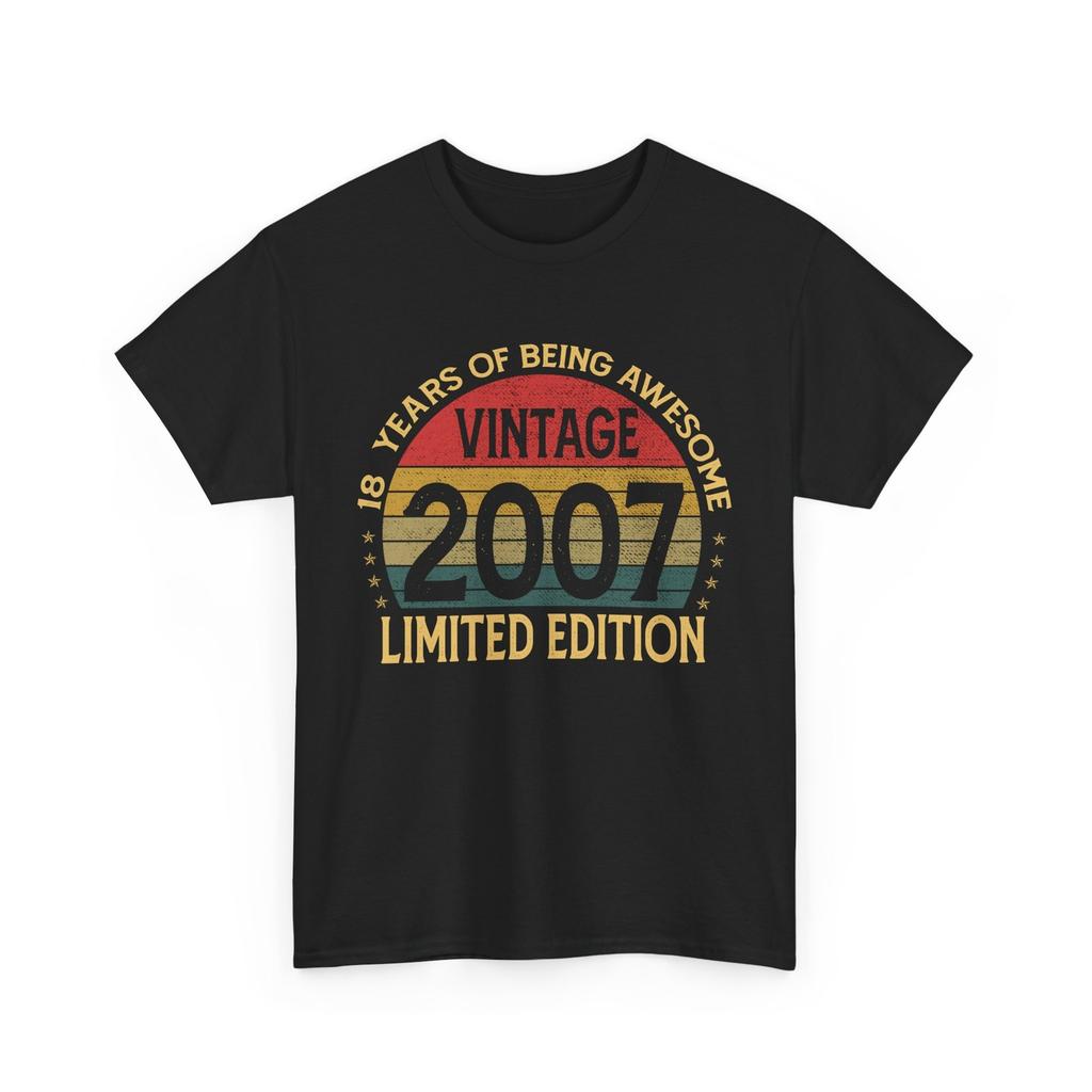Vintage 2007 Limited Edition 18-Year-Old Gifts 18th Birthday T-Shirt