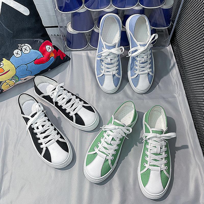 2024 New Shoes for Men Canvas Casual Shoes Fashion Colors Flat Skateboard Shoes Youth Cool Loafers