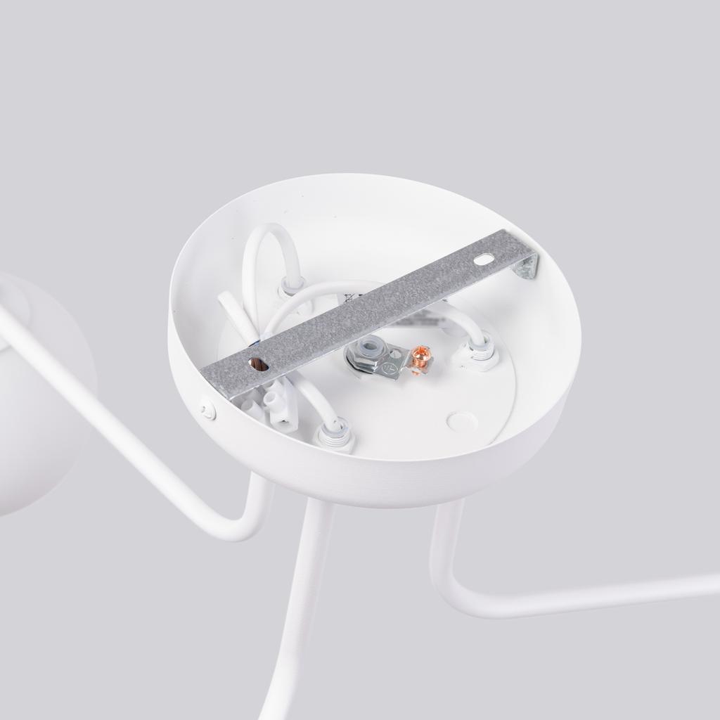 Lampa Sufitowa Nowoczesna Biała Szklane Białe Kule Do Salonu Przedpokoju 3Xg9 8W Astral Sollux Lighting