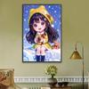 5D DIY Full Square Drill Diamond Painting Girl Kit Home Decor Art 45x65cm