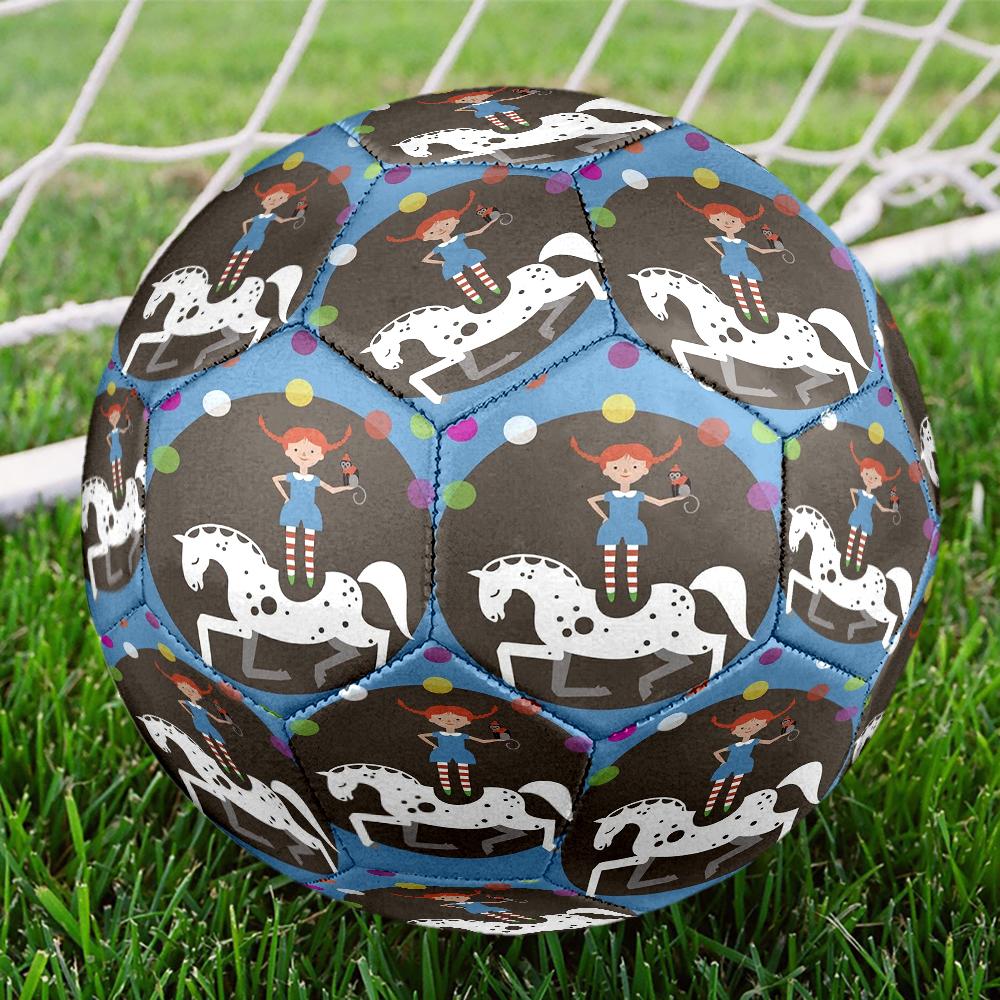 Pippi Longstocking Theme Size 5 Soccer Ball, Suitable for Both Indoor and Outdoor Matches, a Gift Suitable for Everyone.